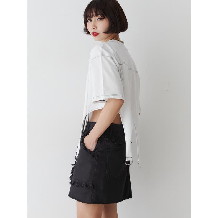 オフホワイト | ガーターTシャツ | jouetie