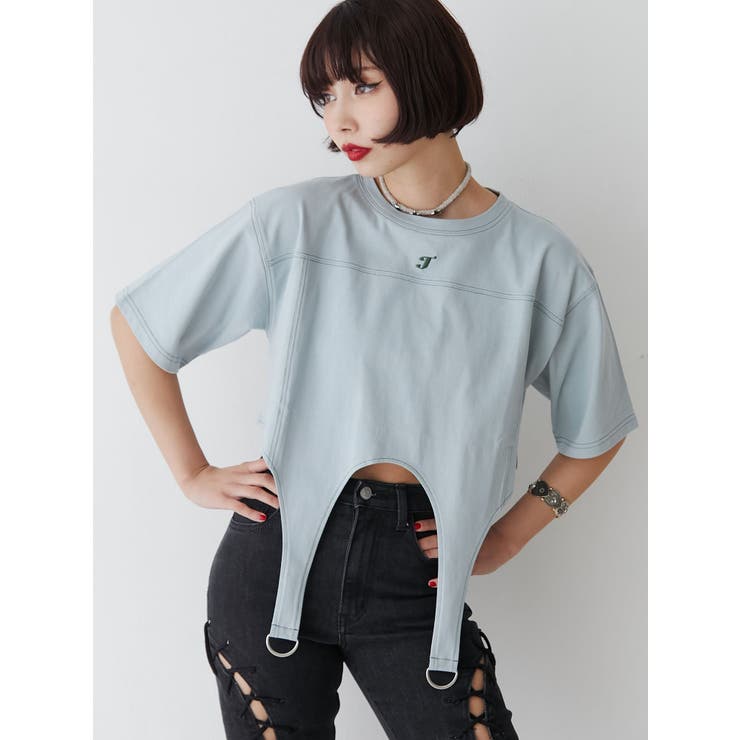 ブルー | ガーターTシャツ | jouetie