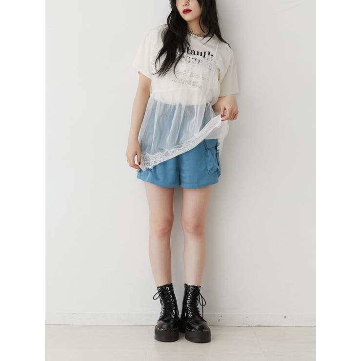 サテンキックパンツ | jouetie | 詳細画像2 