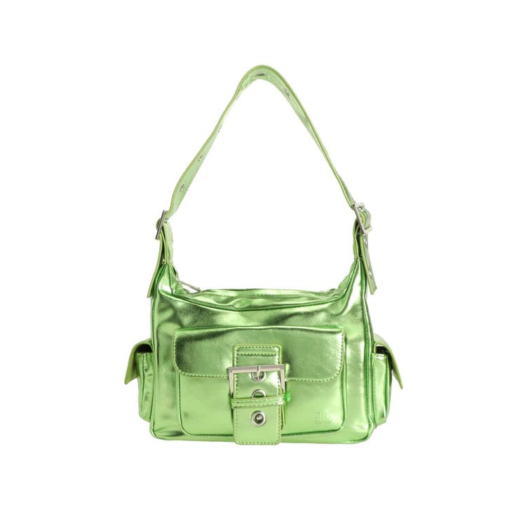 ジュエティjouetie メニーポケットハンドBAG シルバーバッグ鞄