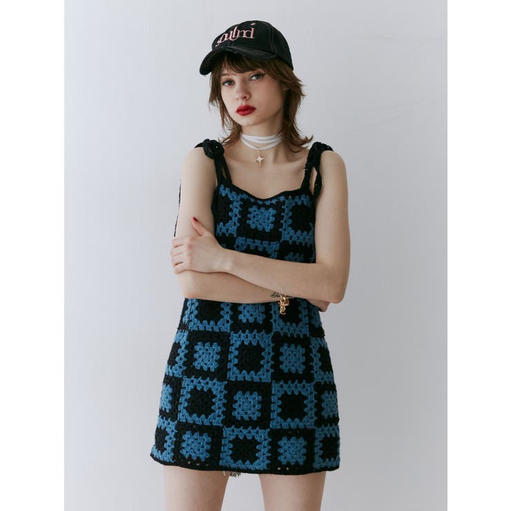 2トーンクロシェキャミチュニック[品番：MKSW0057478]｜jouetie