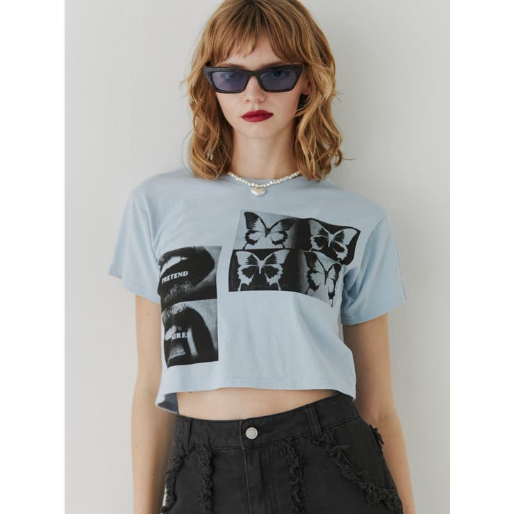 ネガフォトクロップドTシャツ | jouetie | 詳細画像10 