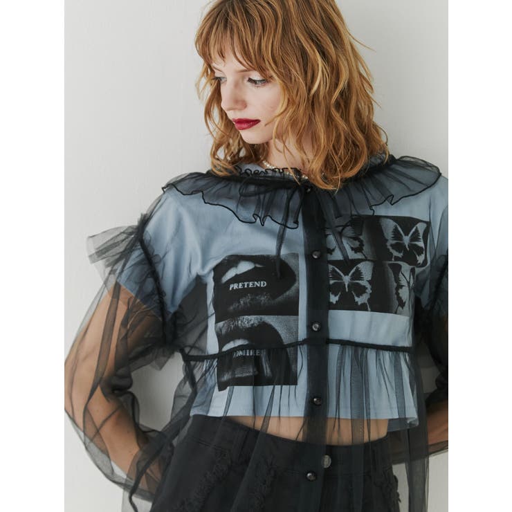 ネガフォトクロップドTシャツ | jouetie | 詳細画像14 