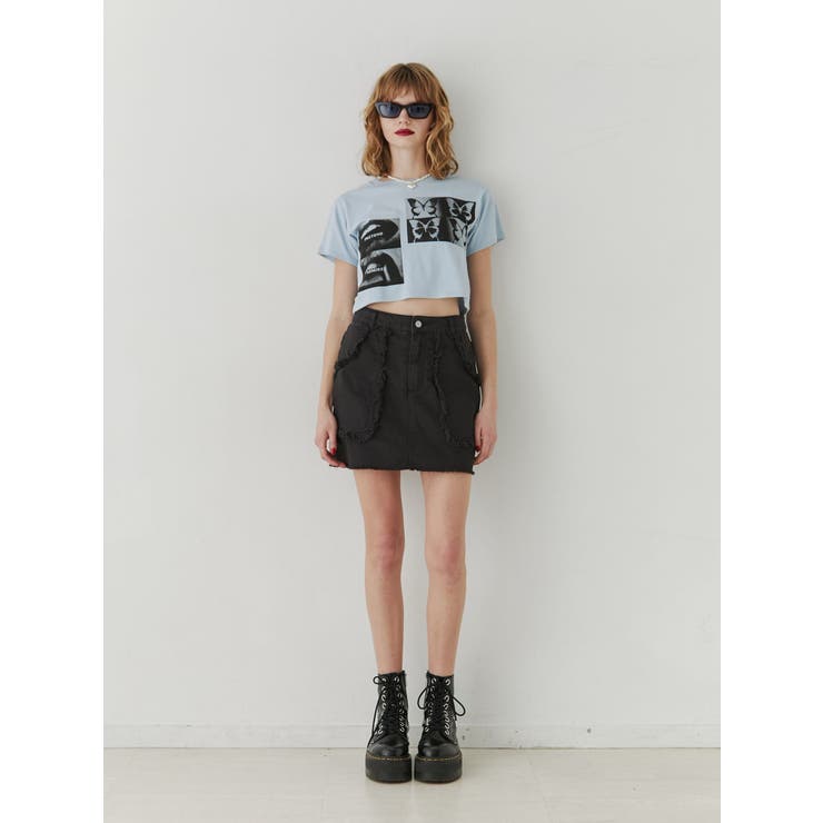 ネガフォトクロップドTシャツ | jouetie | 詳細画像15 