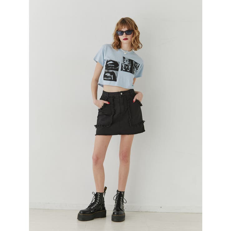 ネガフォトクロップドTシャツ | jouetie | 詳細画像17 