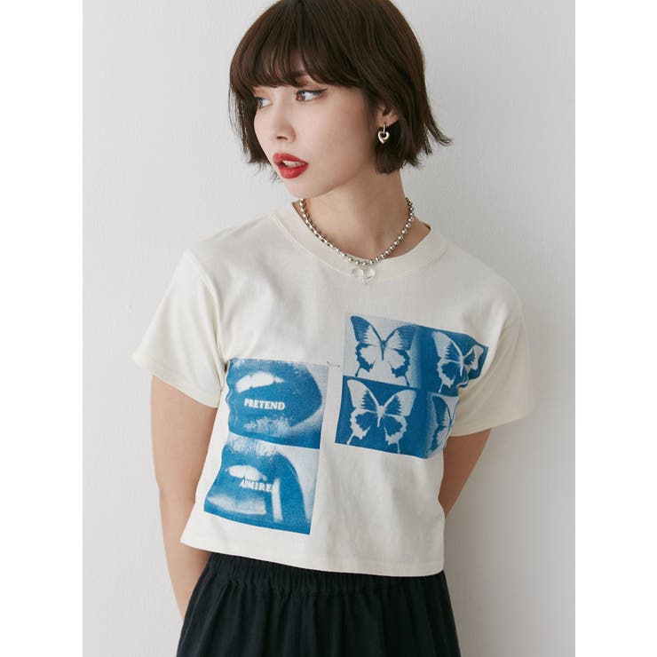 ネガフォトクロップドTシャツ | jouetie | 詳細画像19 