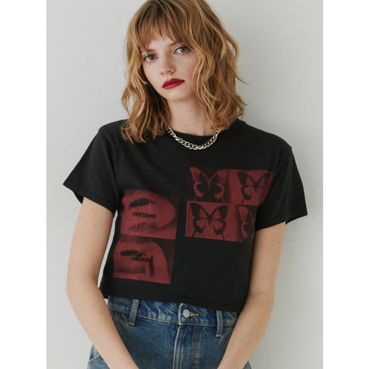 ネガフォトクロップドTシャツ | jouetie | 詳細画像2 