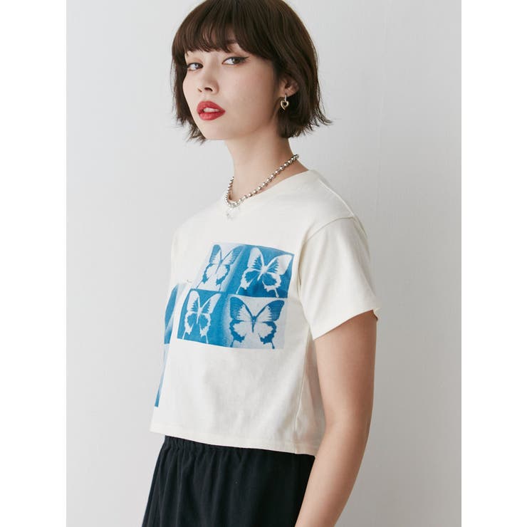 ネガフォトクロップドTシャツ | jouetie | 詳細画像20 