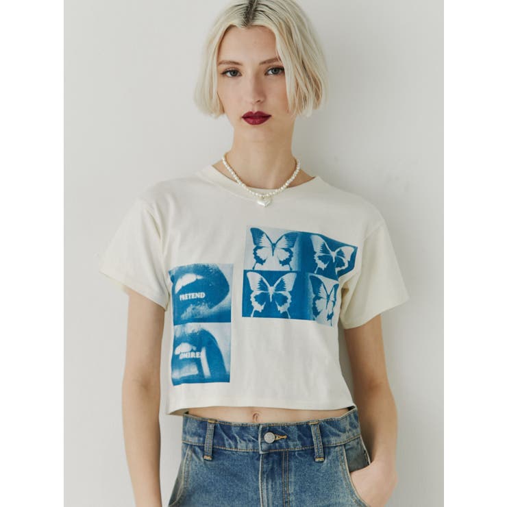 ネガフォトクロップドTシャツ | jouetie | 詳細画像21 