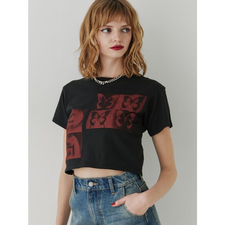 ネガフォトクロップドTシャツ | jouetie | 詳細画像3 
