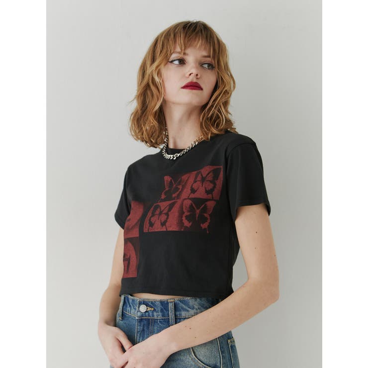ネガフォトクロップドTシャツ | jouetie | 詳細画像4 