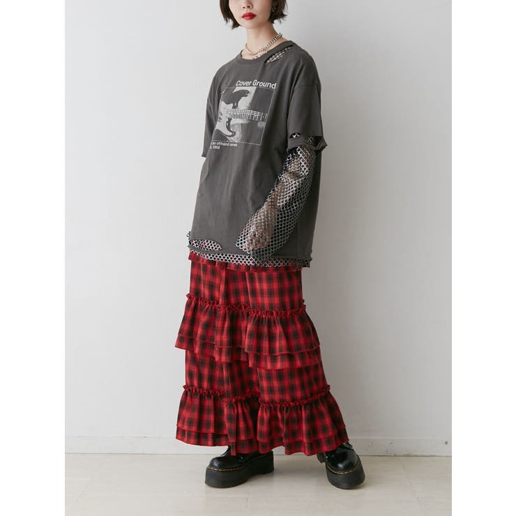 ダメージフォトBIG Tシャツ[品番：MKSW0057298]｜jouetie（ジュエティ