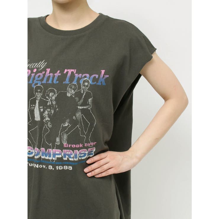 【希少】90s ORFI ノースリーブカットソー　リバーシブル仕様　ヴィンテージ ヴィンテージグラフィックノースリーブTシャツ[品番