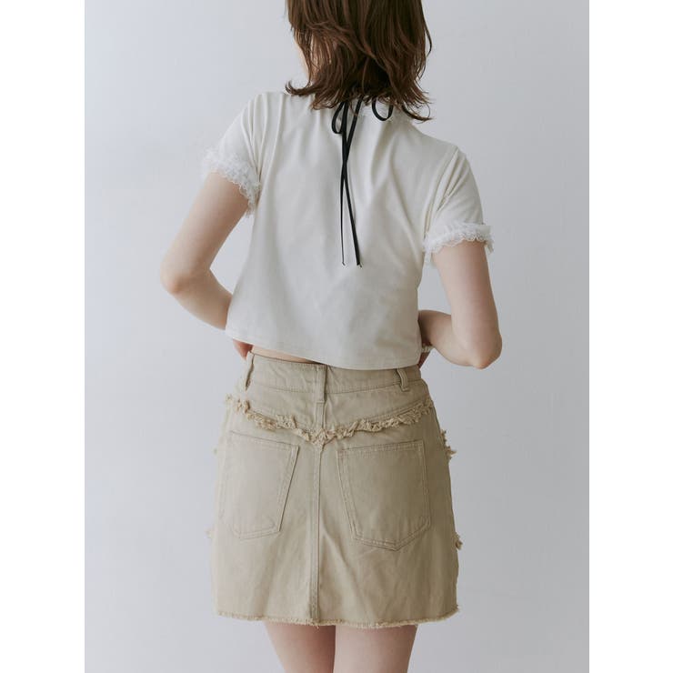 メタルロゴレースフィットTシャツ | jouetie | 詳細画像11 