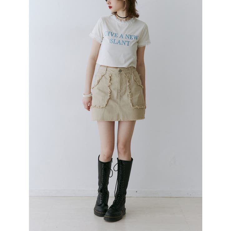 メタルロゴレースフィットTシャツ | jouetie | 詳細画像12 