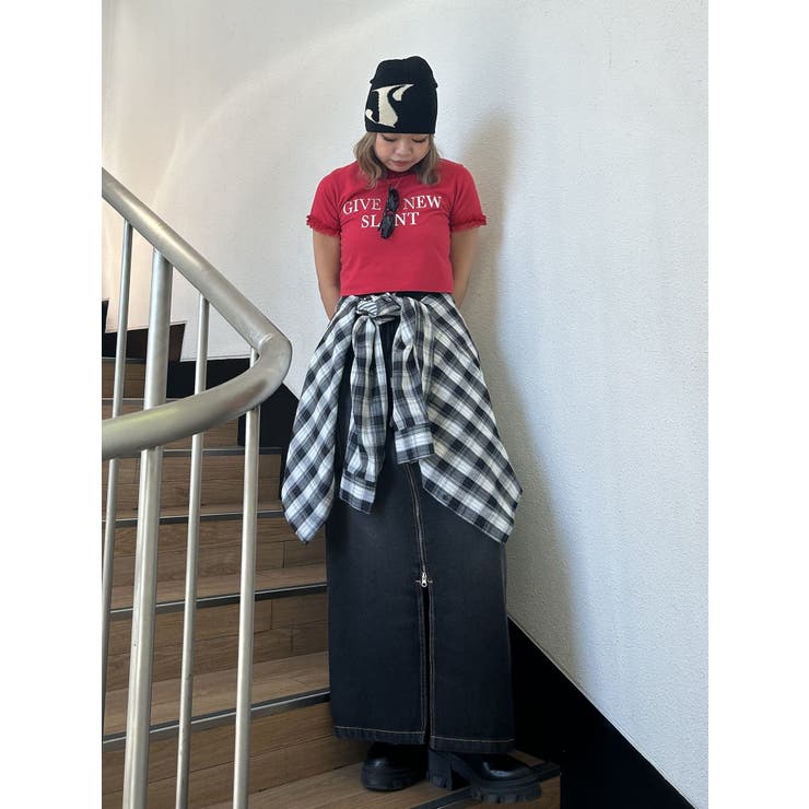 メタルロゴレースフィットTシャツ | jouetie | 詳細画像14 