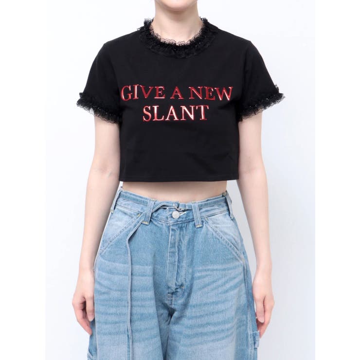 メタルロゴレースフィットTシャツ | jouetie | 詳細画像16 