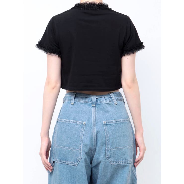 メタルロゴレースフィットTシャツ | jouetie | 詳細画像18 