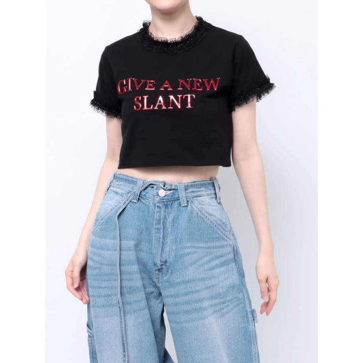 メタルロゴレースフィットTシャツ | jouetie | 詳細画像29 