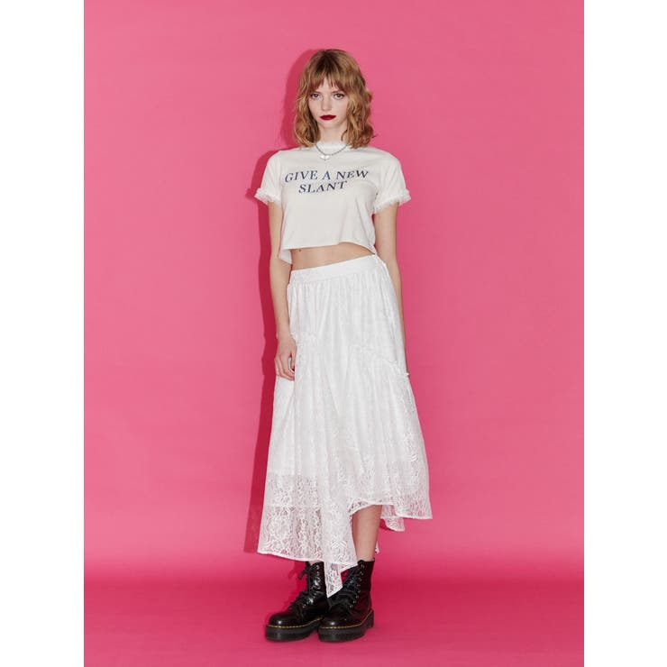 メタルロゴレースフィットTシャツ | jouetie | 詳細画像30 