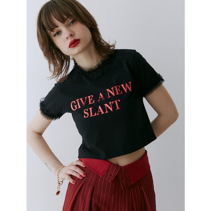 メタルロゴレースフィットTシャツ | jouetie | 詳細画像31 