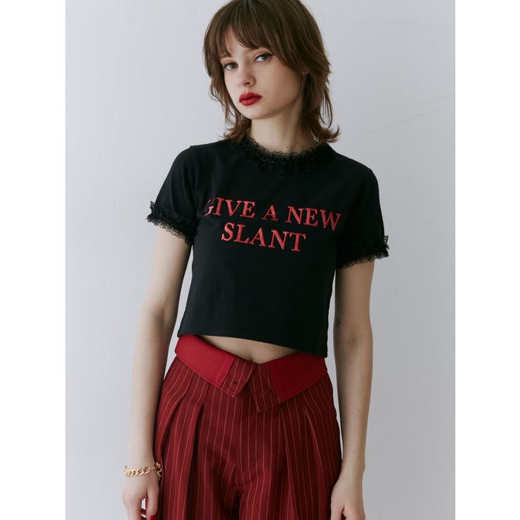 メタルロゴレースフィットTシャツ | jouetie | 詳細画像32 