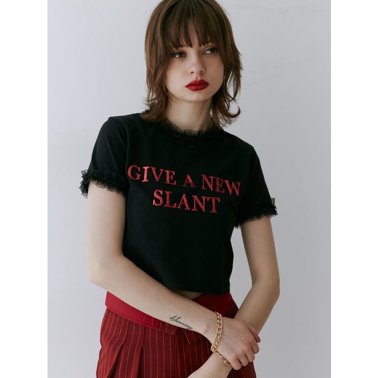 メタルロゴレースフィットTシャツ | jouetie | 詳細画像34 