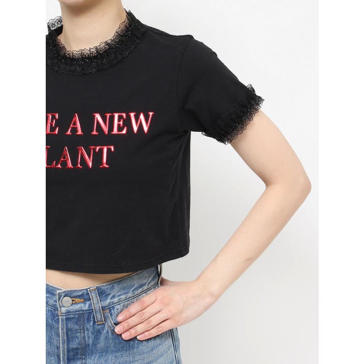 メタルロゴレースフィットTシャツ | jouetie | 詳細画像42 