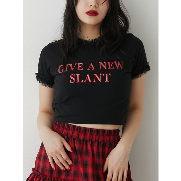 メタルロゴレースフィットTシャツ | jouetie | 詳細画像5 