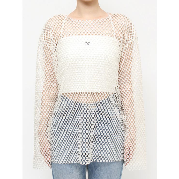 ジュリー メッシュ トップ メタリックメッシュトップス[品番：MKSW0056922]｜jouetie