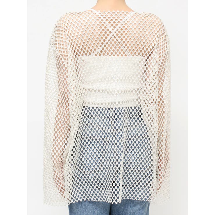 クリスタルメッシュトップス メタリックメッシュトップス[品番：MKSW0056922]｜jouetie