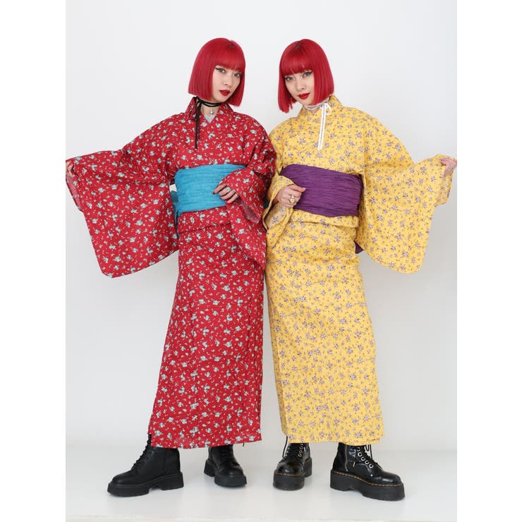 美品】 浴衣 下駄 セット jouetie 市松柄 バイカラー 虎 ピンク