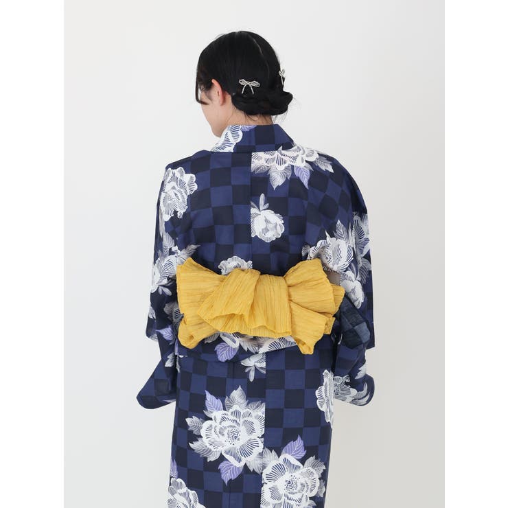 【完売商品】jouetie 浴衣 市松牡丹柄 市松牡丹柄浴衣セット[品番：MKSW0059019]｜jouetie（ジュエティ