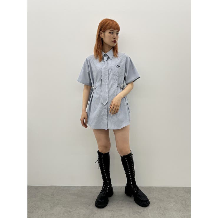 ネクタイチュニックシャツ[品番：MKSW0059153]｜jouetie（ジュエティ