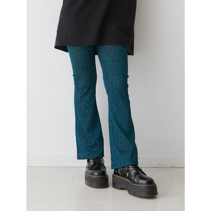 ブルー | カラーラメフィットパンツ | jouetie