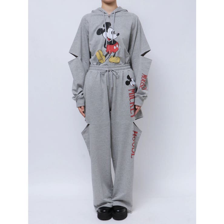 ミッキーママ様　オーダー品 ミッキー＆ミニー】ロゴスリットスウェットパンツ【セットアップ