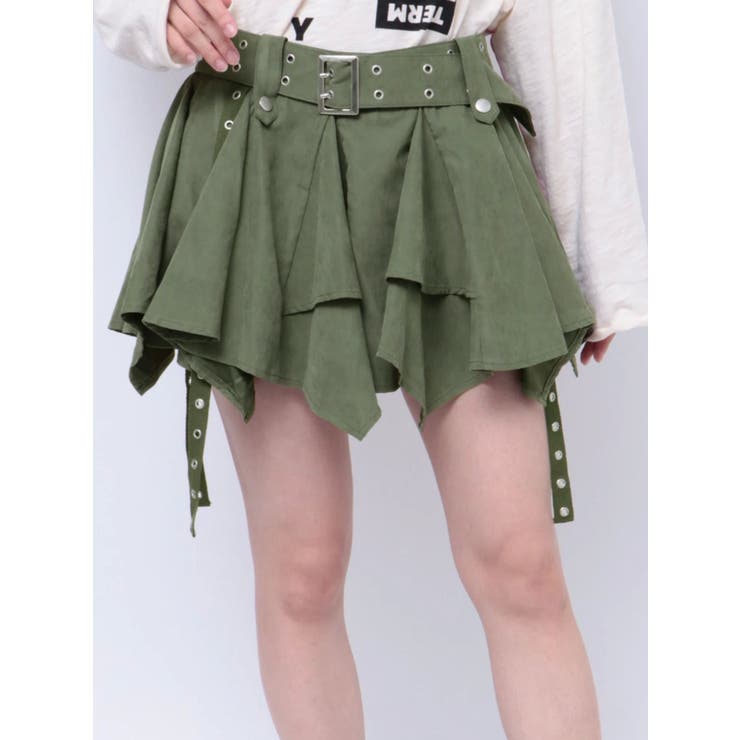 アシメヘムベルテッドミニスカート[品番：MKSW0058725]｜jouetie