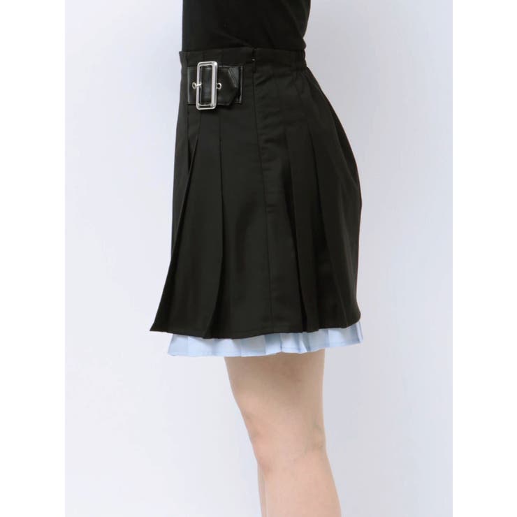 ダブルプリーツミニスカート[品番：MKSW0059154]｜jouetie（ジュエティ