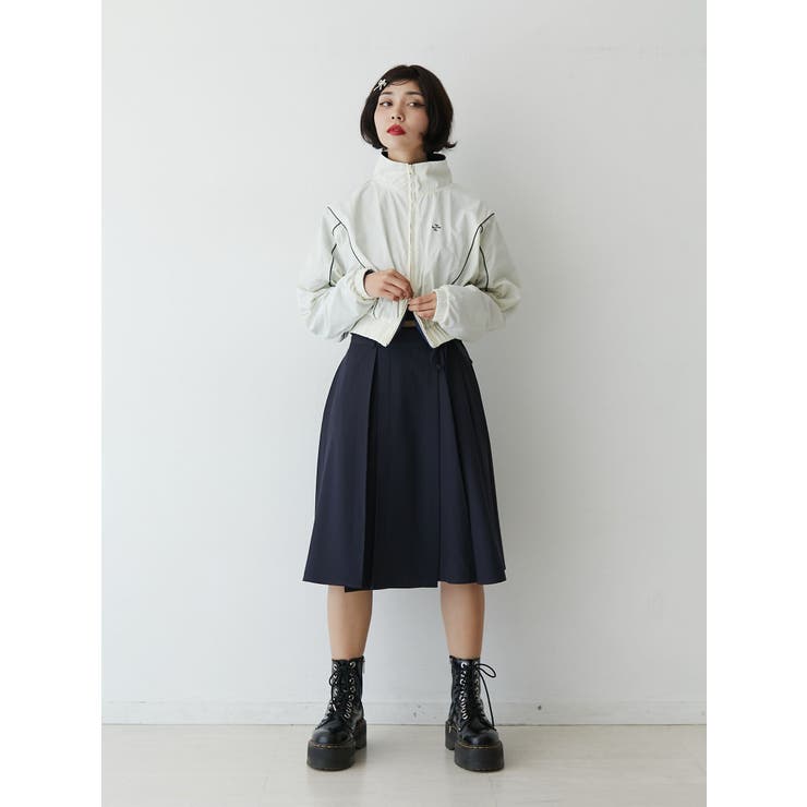 ニーレングスラッフプリーツスカート[品番：MKSW0059561