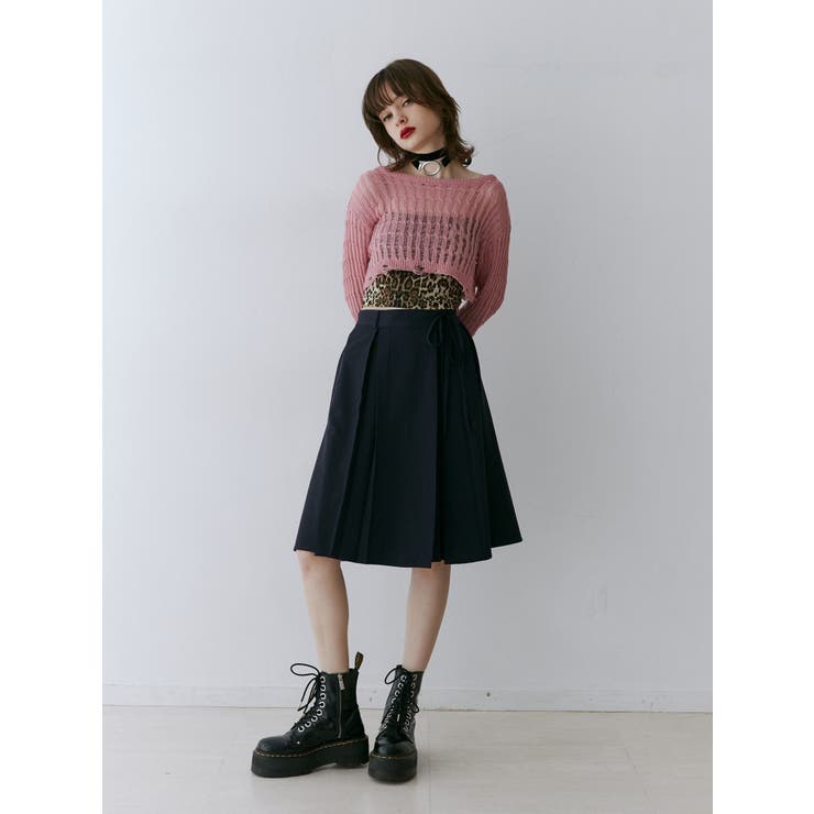 ニーレングスラッフプリーツスカート[品番:MKSW0059561 ニーレングスラッフプリーツスカート[品番:MKSW0059561