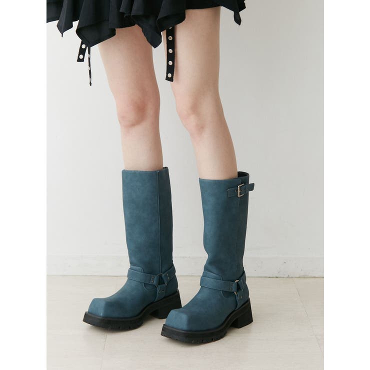 スクエアトゥエンジニアブーツ[品番：MKSW0058237]｜jouetie