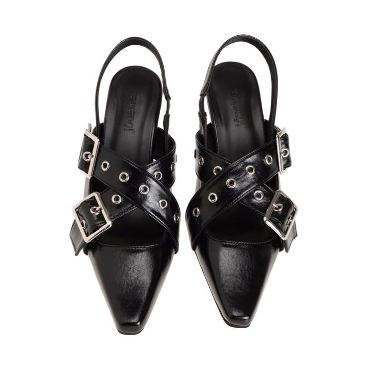 ブラック | ハトメベルトパンプス | jouetie