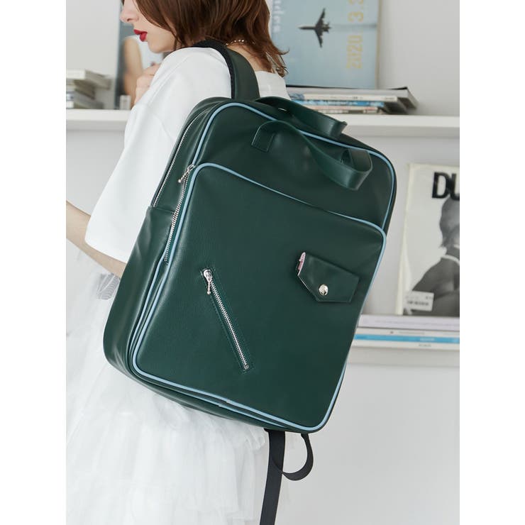 パイピングレザーバックパック[品番：MKSW0059033]｜jouetie  