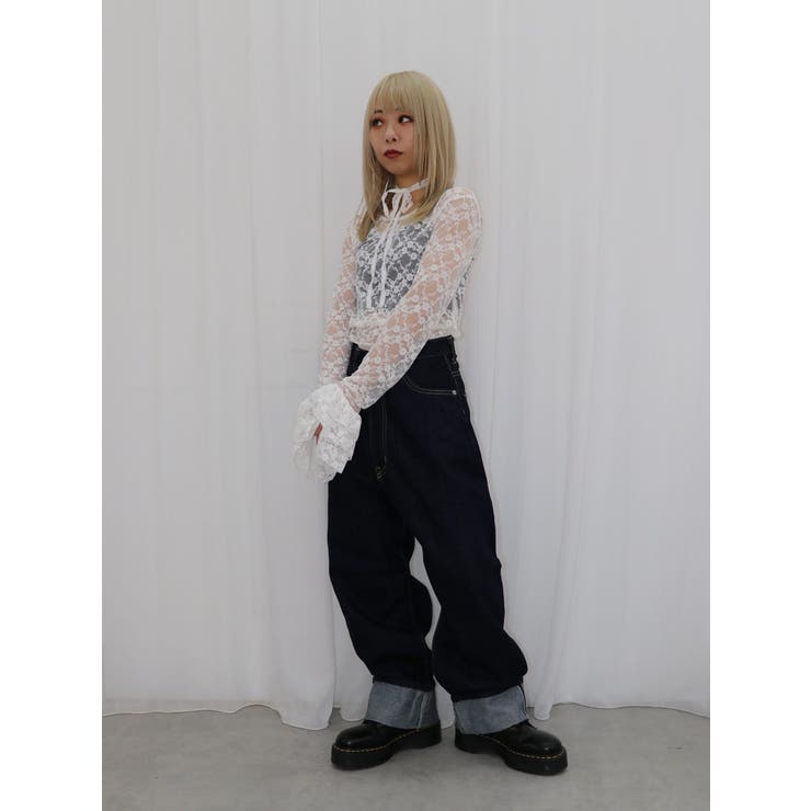 【Something】スーパーハイライズワイドストレートデニムパンツ | jouetie | 詳細画像9 