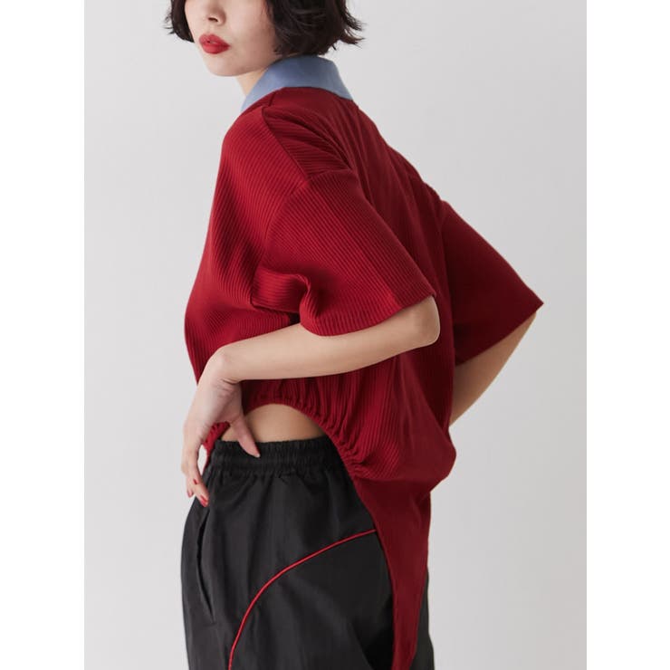 レッド | ボディースーツポロトップス | jouetie