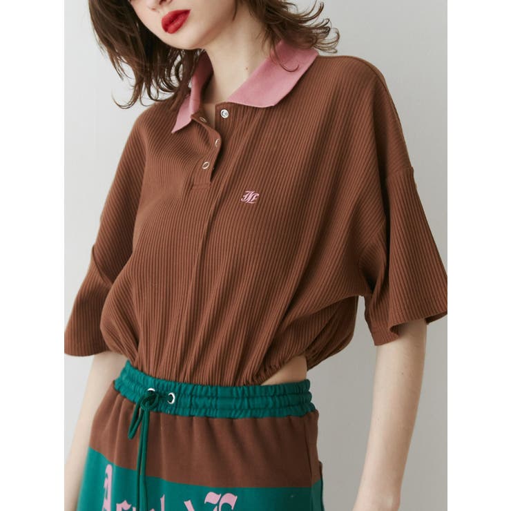 ブラウン | ボディースーツポロトップス | jouetie