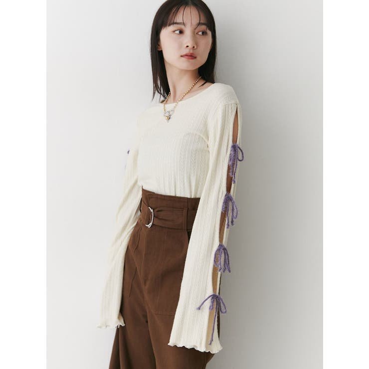 ラメリボンニットトップス | jouetie | 詳細画像18