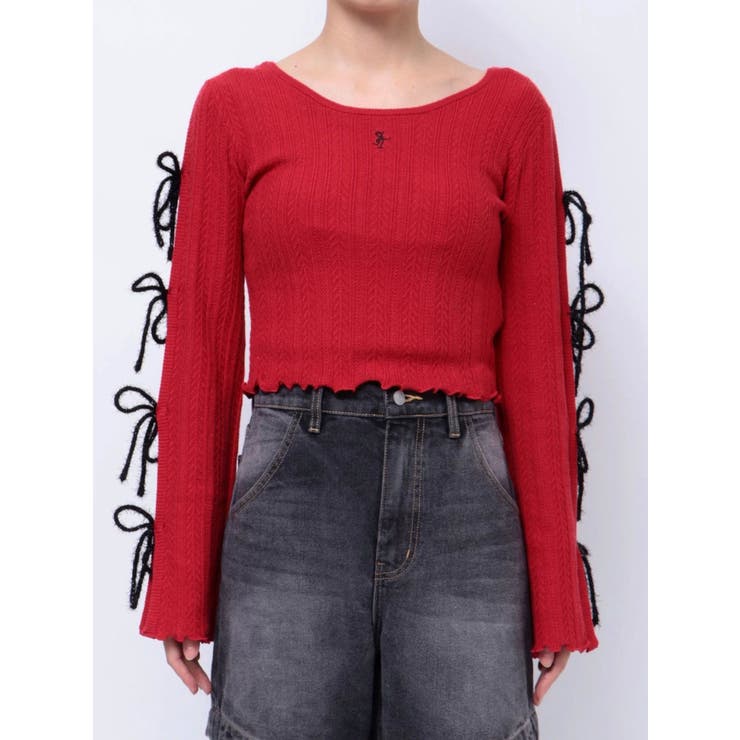 ラメリボンニットトップス | jouetie | 詳細画像35