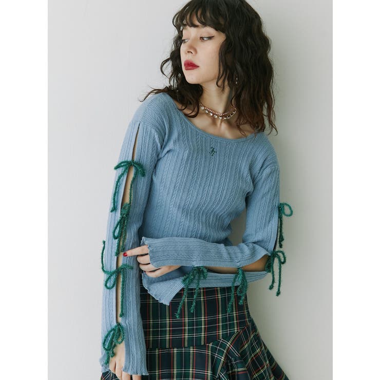 ラメリボンニットトップス | jouetie | 詳細画像6