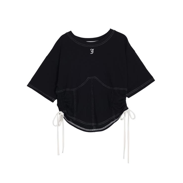 カラーステッチコルセットTシャツ[品番：MKSW0059563]｜jouetie